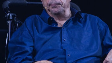 Tim Curry at a Q&A for the 50th anniversary of The Rocky Horror Picture Show, Los Angeles, 2025