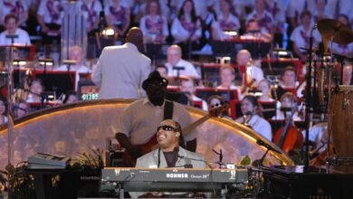 Stevie Wonder performing in Washington, D.C.